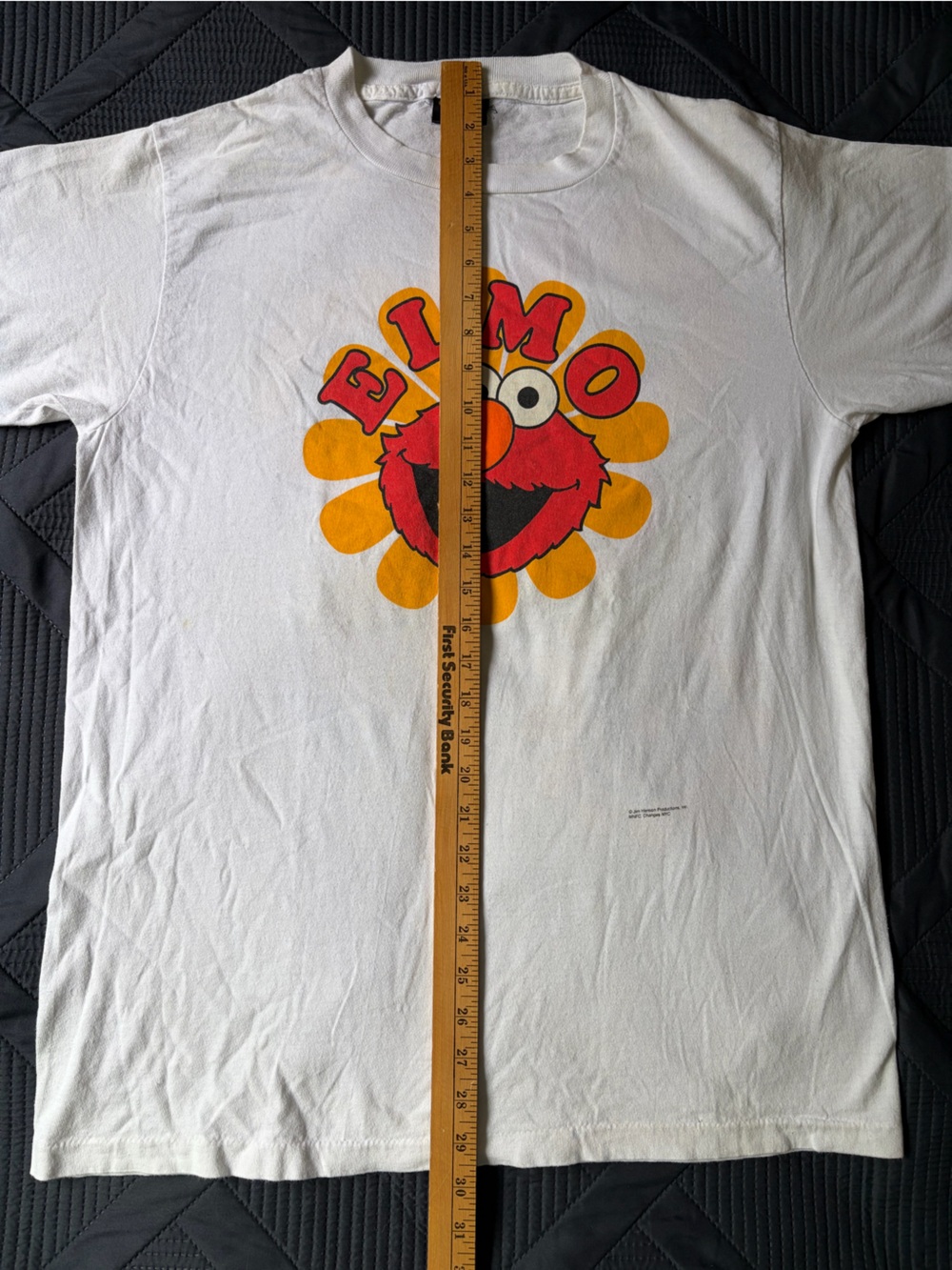 Vintage Sesame Street Elmo Flower Graphic T Shirt White Size Large Y2K Tee - Picture 6 of 9